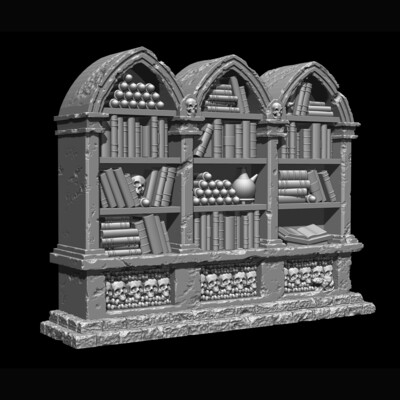 Necromancer Arcane Bookcase Set - STL