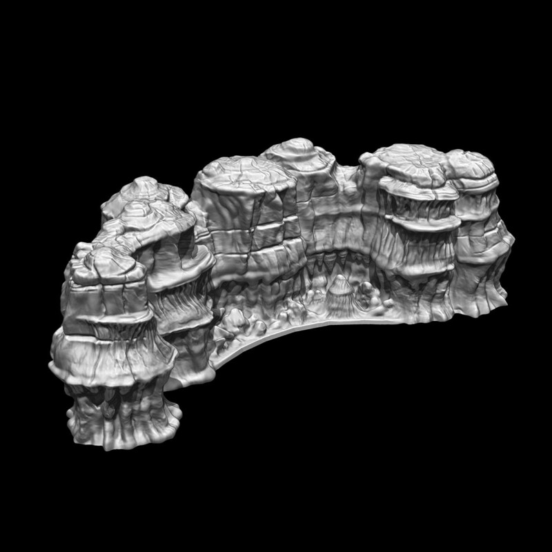 LegendGames Cavern Curved Wall Download - STL