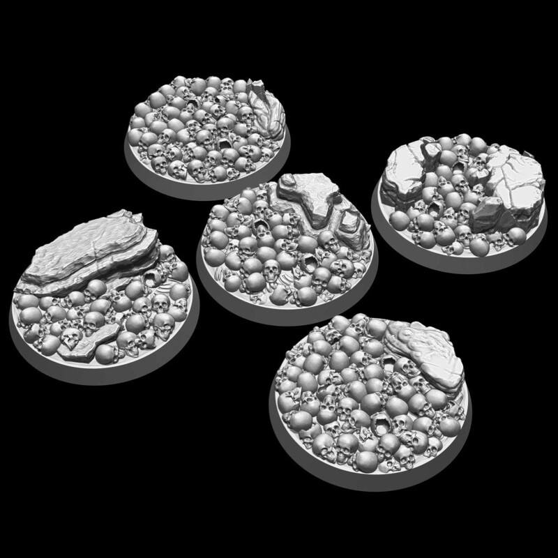 LegendGames 40mm Skull Bases X5 - STL