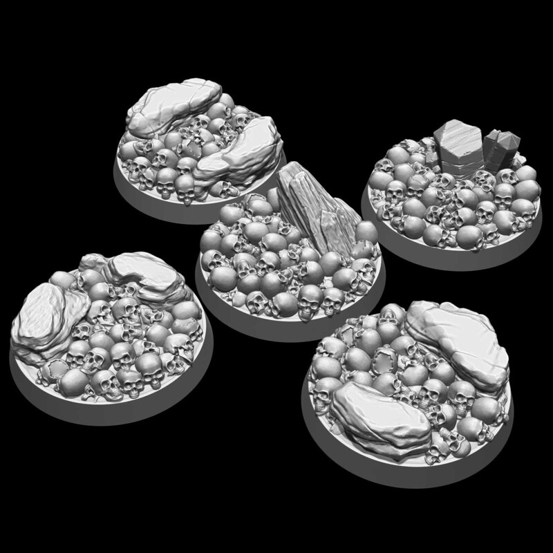 LegendGames 32mm Skull Bases X5 - STL