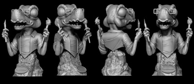 Terrainosaur Bust STL.