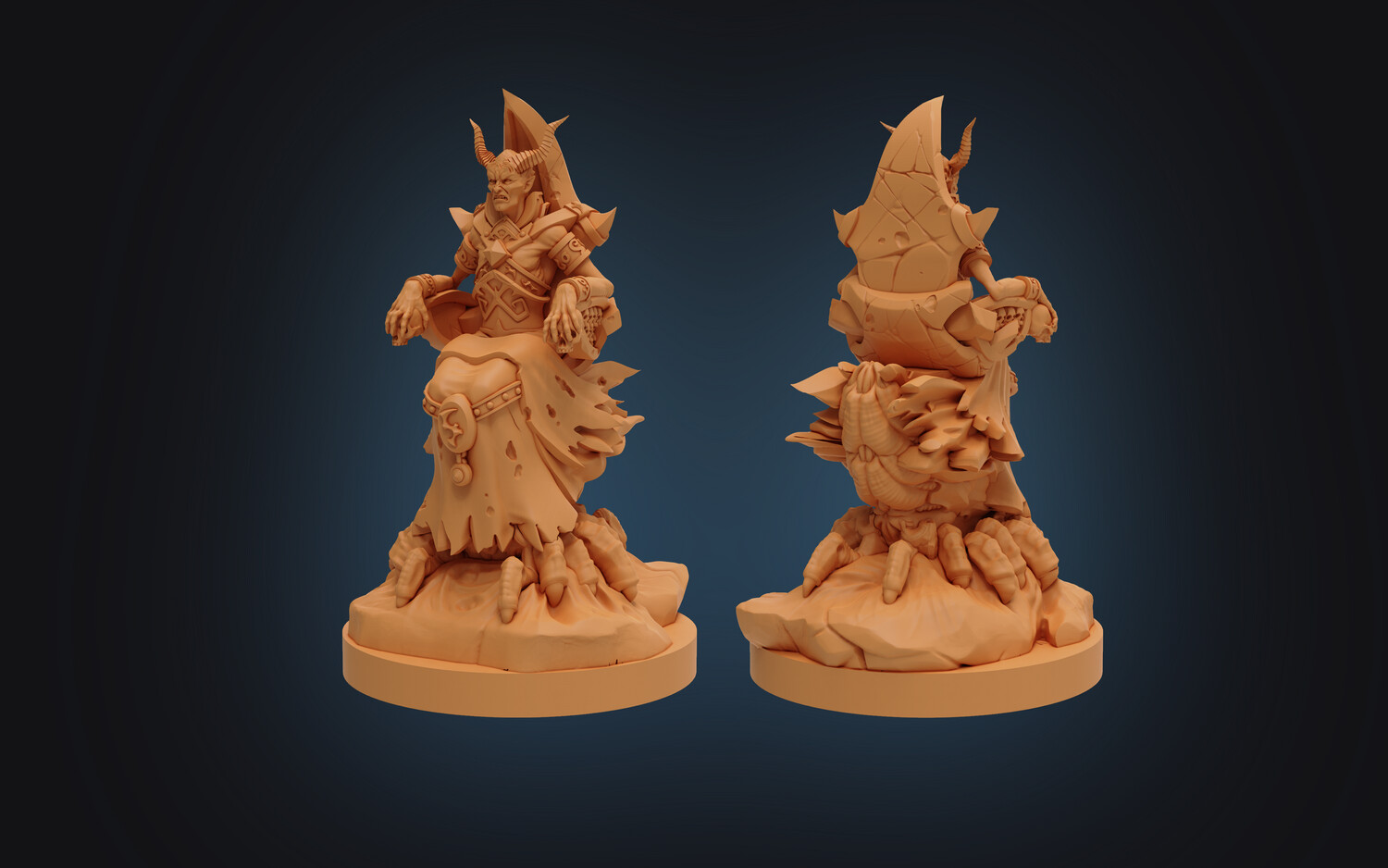 Tiefling Warlock Resin/Metal