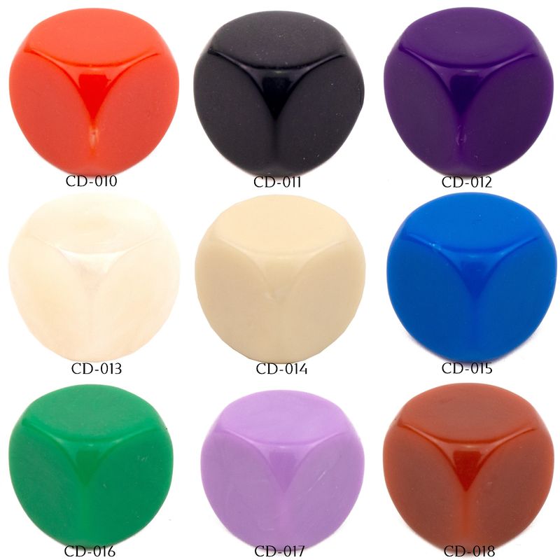 10x 16mm Dice D6 - Budget Custom logos On All Sides - Solid