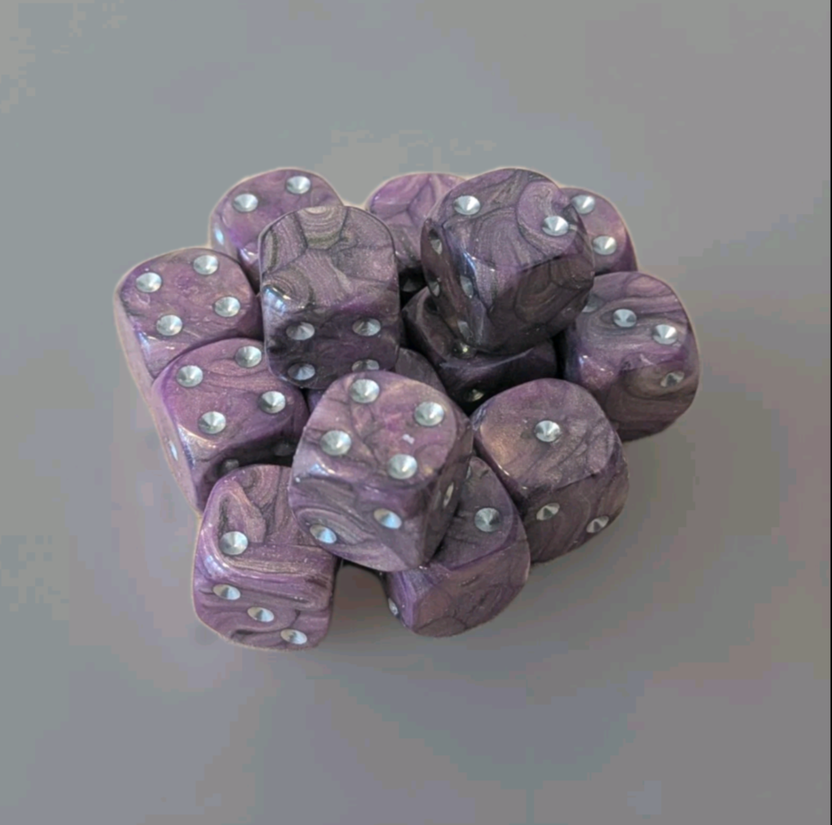 Quality UK Made Dice x 10 - Soft Purple - Custom Six Side
