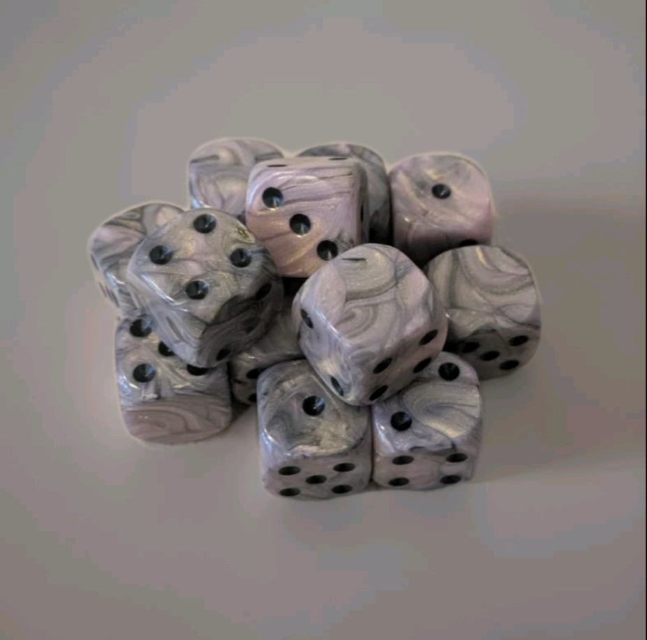 Quality UK Made Dice x 10 - Pink Black Gold Collision - Custom Six Side