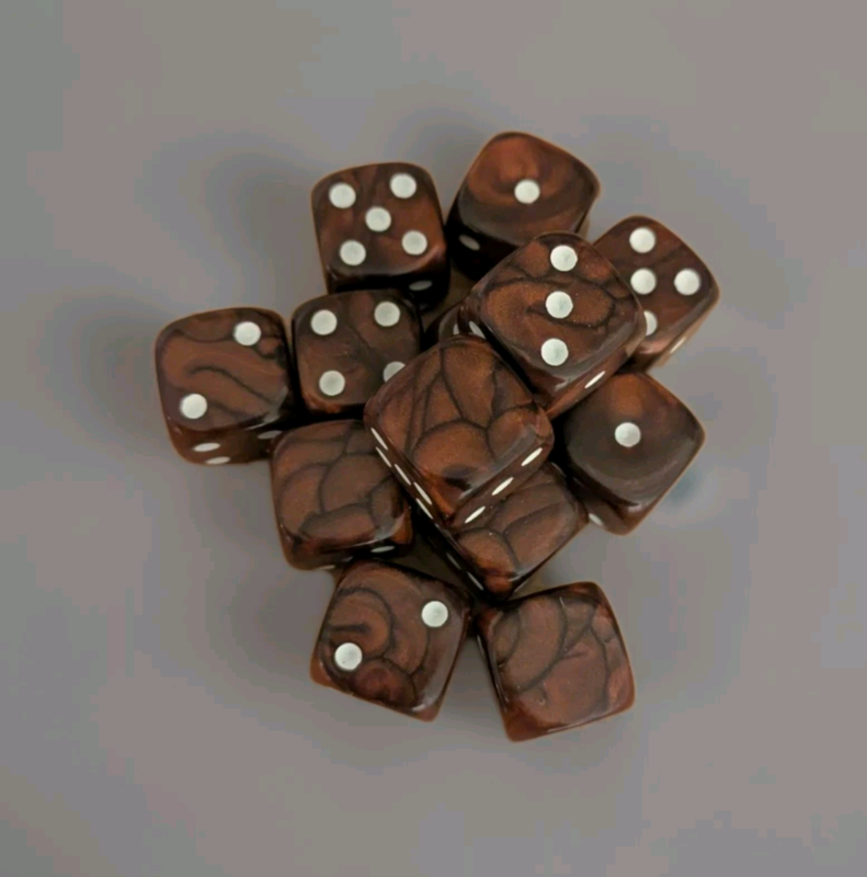 Quality UK Made Dice x 10 - Bronze - Custom Six Side