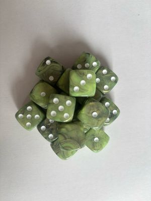 Quality UK Made Dice x 10 - Posh Snot White Pip- Custom Six Side
