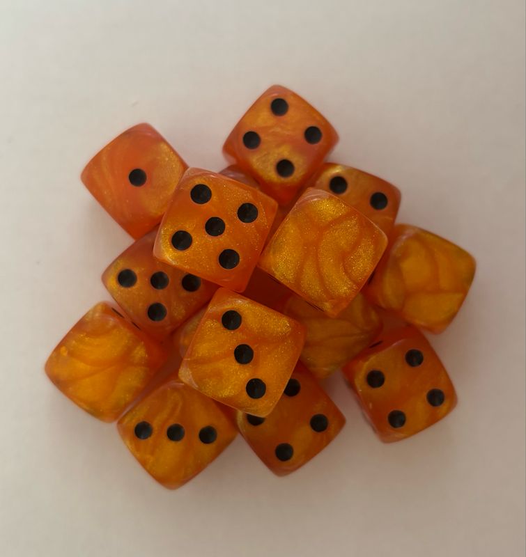 Quality UK Made Dice x 10 - Jaffa Cake - Custom Six Side