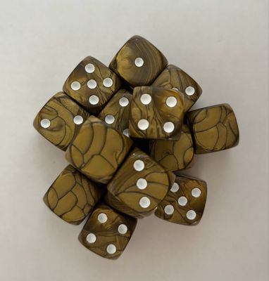 Quality UK Made Dice x 10 - Gold Mine- Custom Six Side