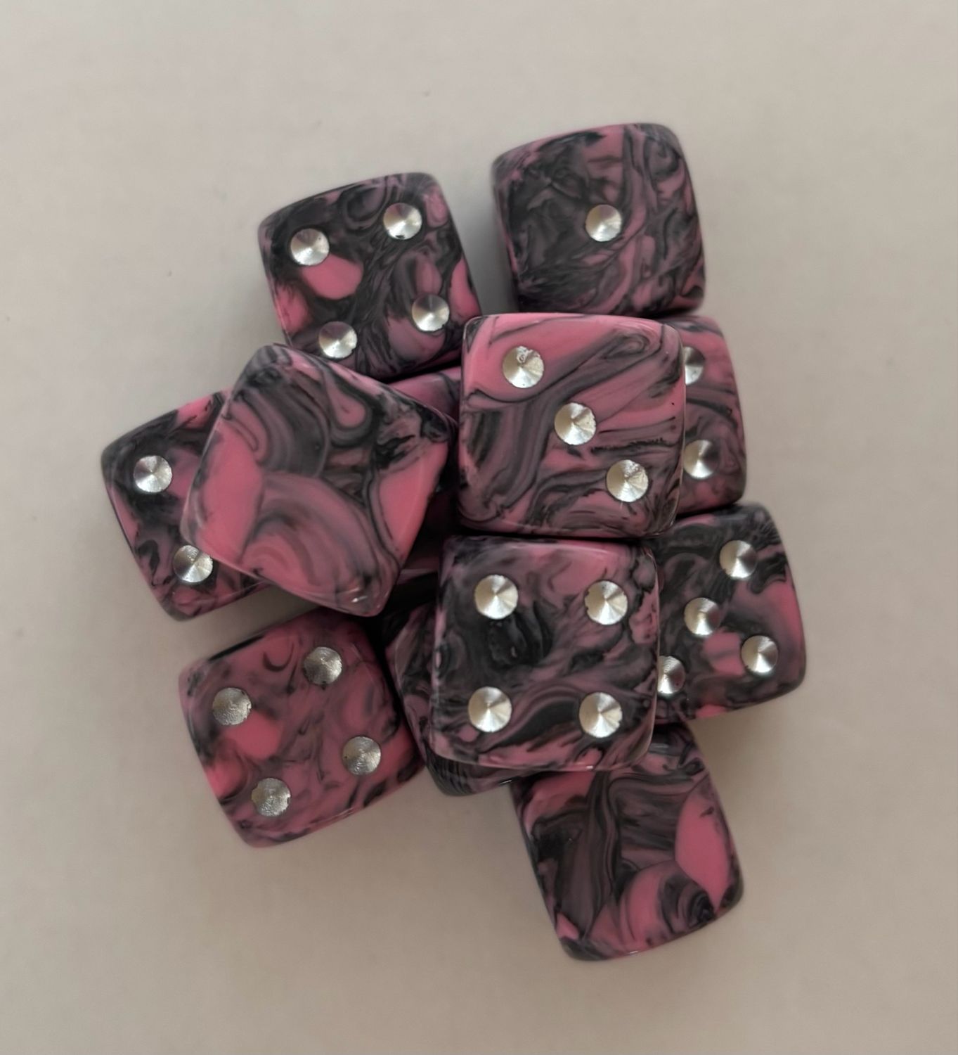 Quality UK Made Dice x 10 - Pink Trance - Custom Six Side