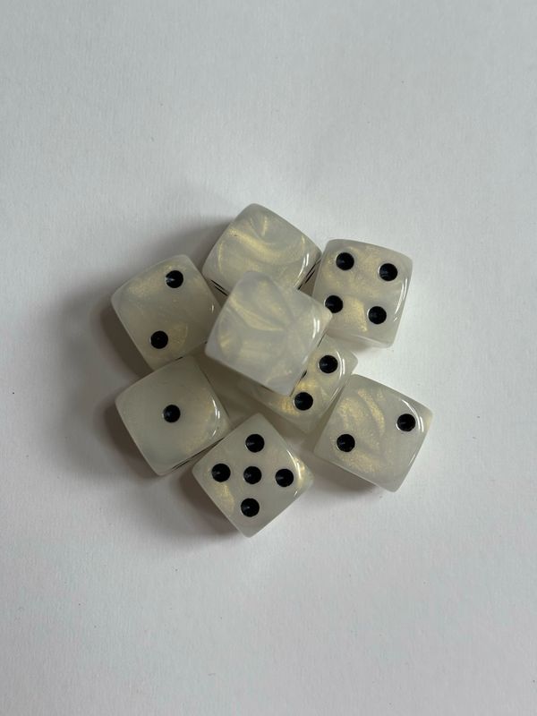 Quality UK Made Dice x 10 - Cosmic Gold - Custom Six Side