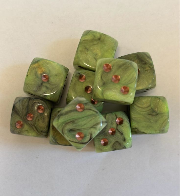 Quality UK Made Dice x 10 - Posh Snot Bronze Pip- Custom Six Side