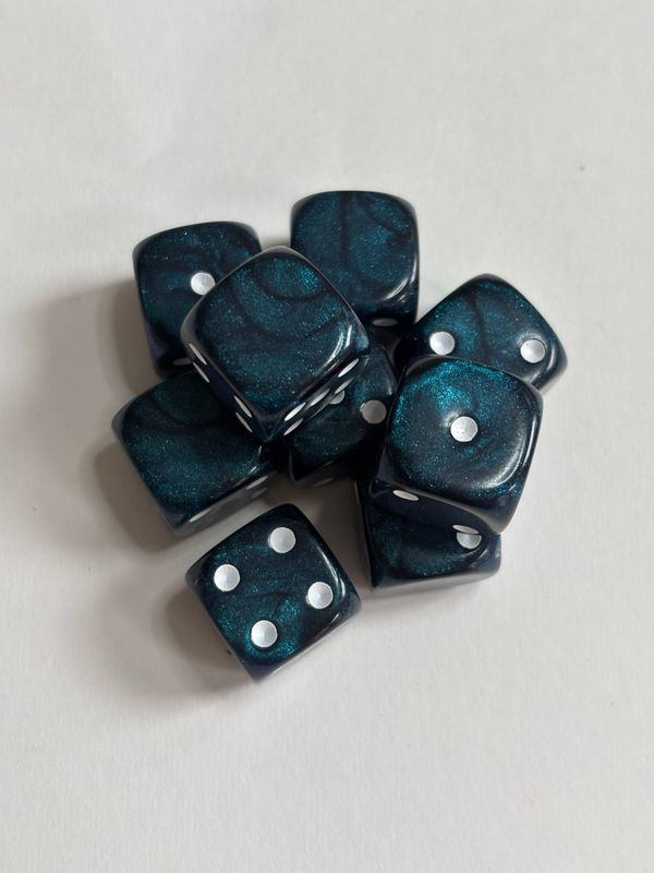 Quality UK Made Dice x 10 - The Deep Blue Sea- Custom Six Side
