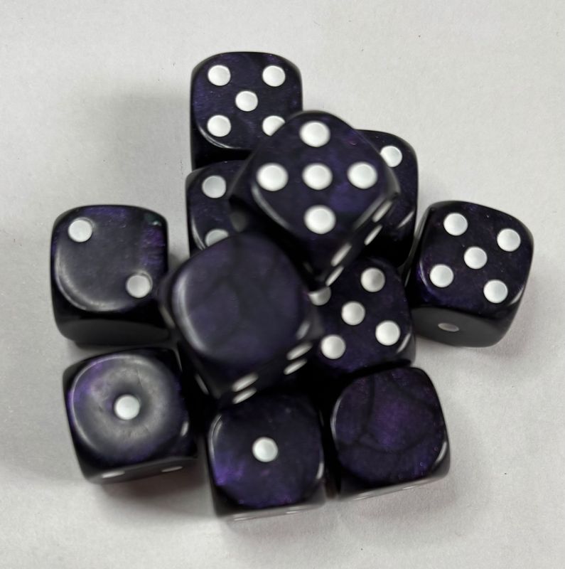 Quality UK Made Dice x 10 - Mysterious Purple - Custom Six Side