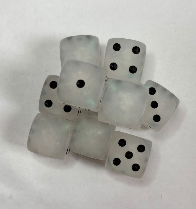 Quality UK Made Dice x 10 - Frosted Nebula - Custom Six Side
