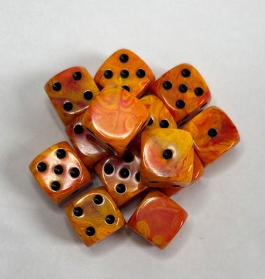 Quality UK Made Dice x 10 - The Blaze - Custom Six Side