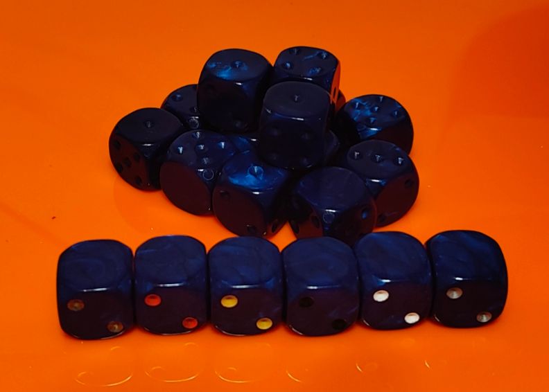 UK Made 12mm Pick Your Pip Colour x 10 - Midnight Blue