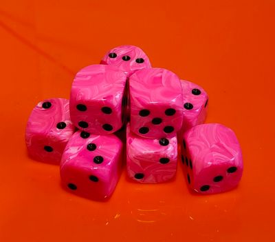 Quality UK Made Dice x 10 - Limited Store Opening Dice - Eye Popping Pink - Loch 'n' Load