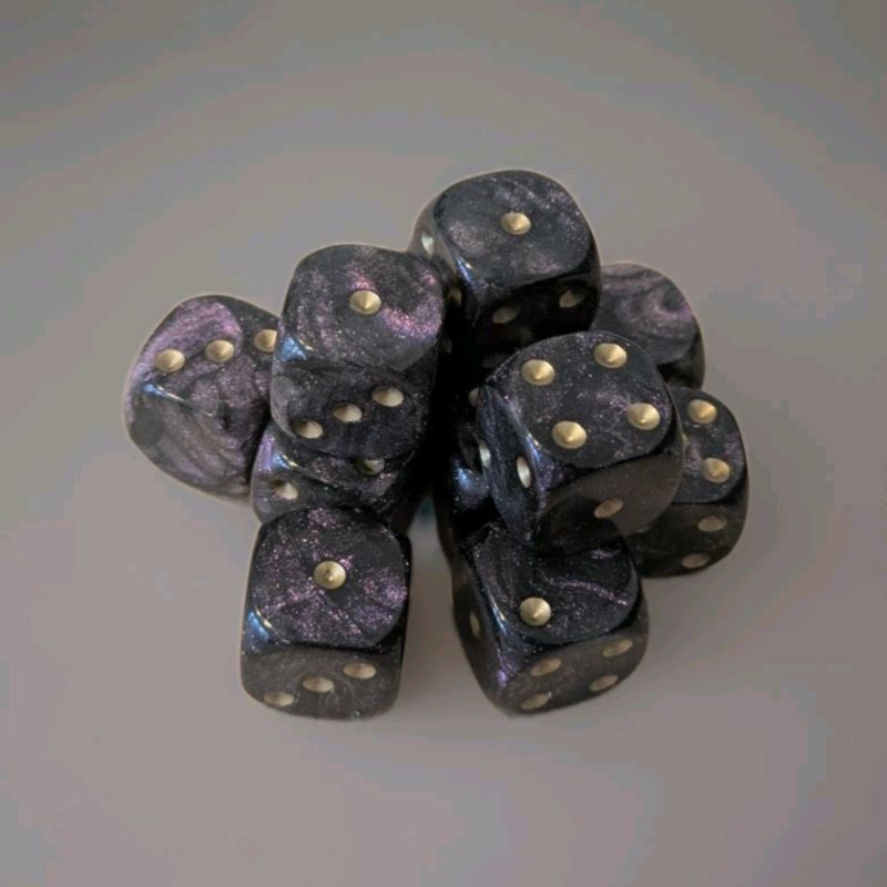 Quality UK Made Dice x 10 - Purple Galaxy - Custom Six Side