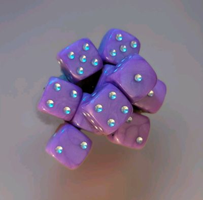 Quality UK Made Dice x 10 - Violets - Custom Six Side