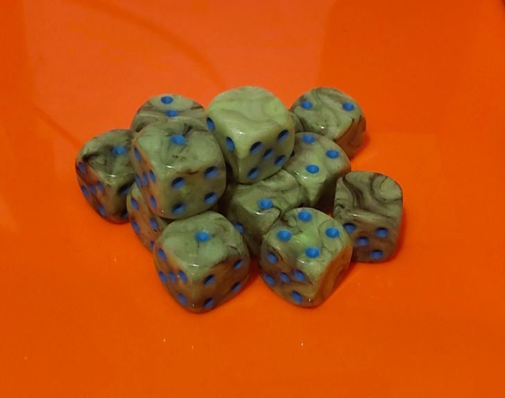 Quality UK Made Dice x 10 - Posh Snot Blue Pip- Custom Six Side