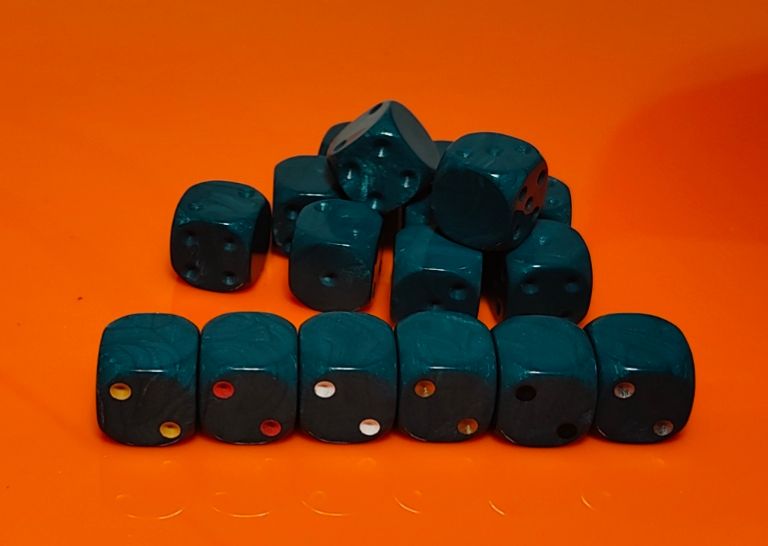 UK Made 12mm Pick Your Pip Colour x 10 Sea Green