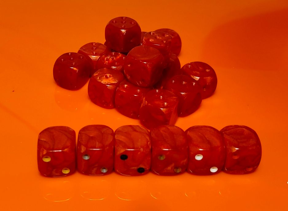 UK Made 12mm Pick Your Pip Colour x 10 Rich Red