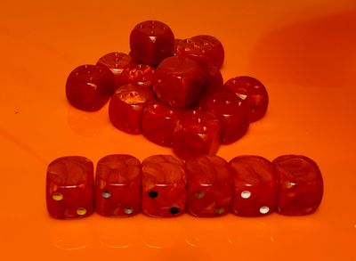 UK Made 12mm Pick Your Pip Colour x 10 Rich Red