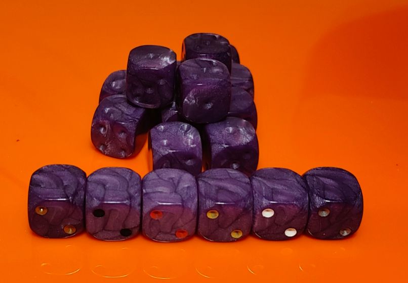 UK Made 12mm Pick Your Pip Colour x 10 Purple Velvet