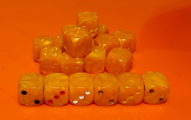 UK Made 12mm Pick Your Pip Colour x 10 Sunshine Orange