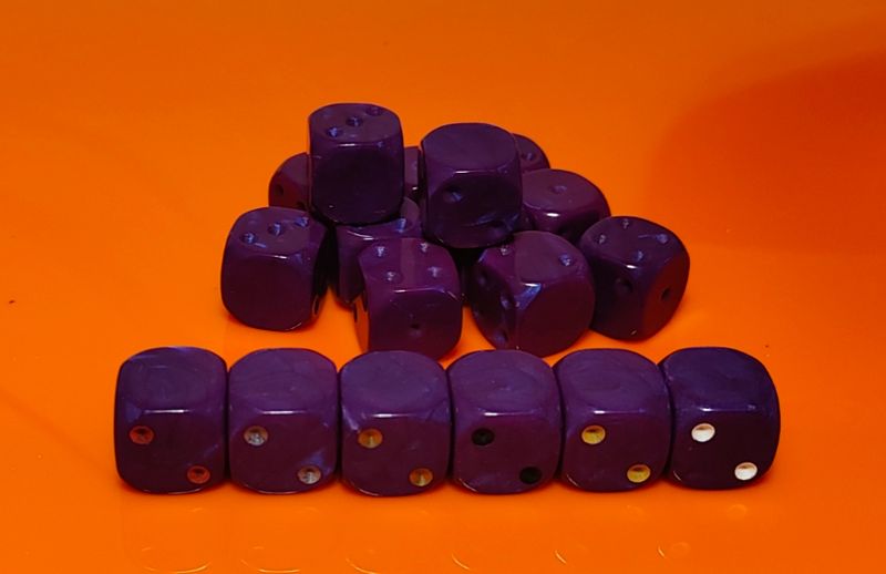 UK Made 12mm Pick Your Pip Colour x 10 Cadbury Purple