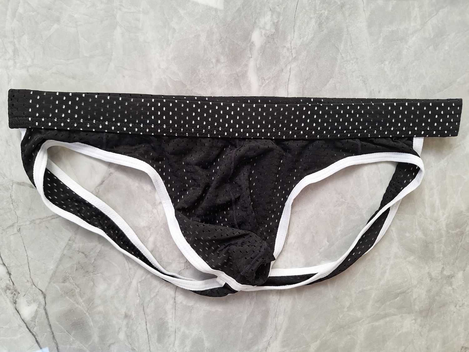 Muški donji veš - Jockstrap Mesh Black