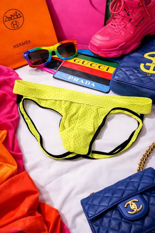 Muški donji veš - Jockstrap Mesh Green