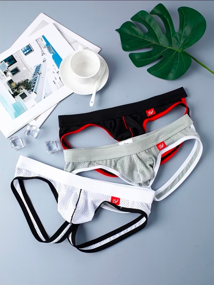 Muški donji veš - Mesh Jockstrap Black