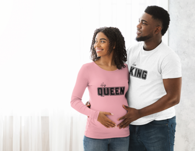 HER KING &amp; HIS QUEEN (Couple Shirts)