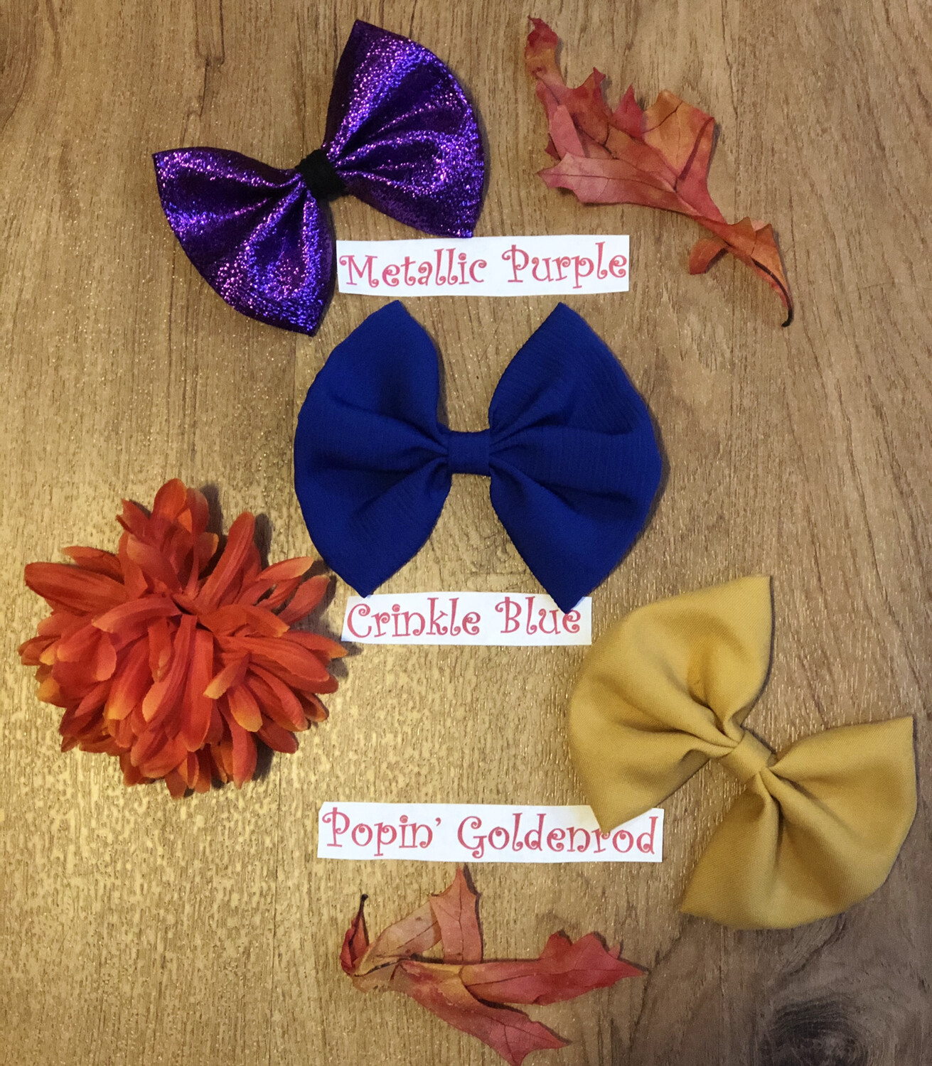 Solid and Prints Fall Hair Bow Drops