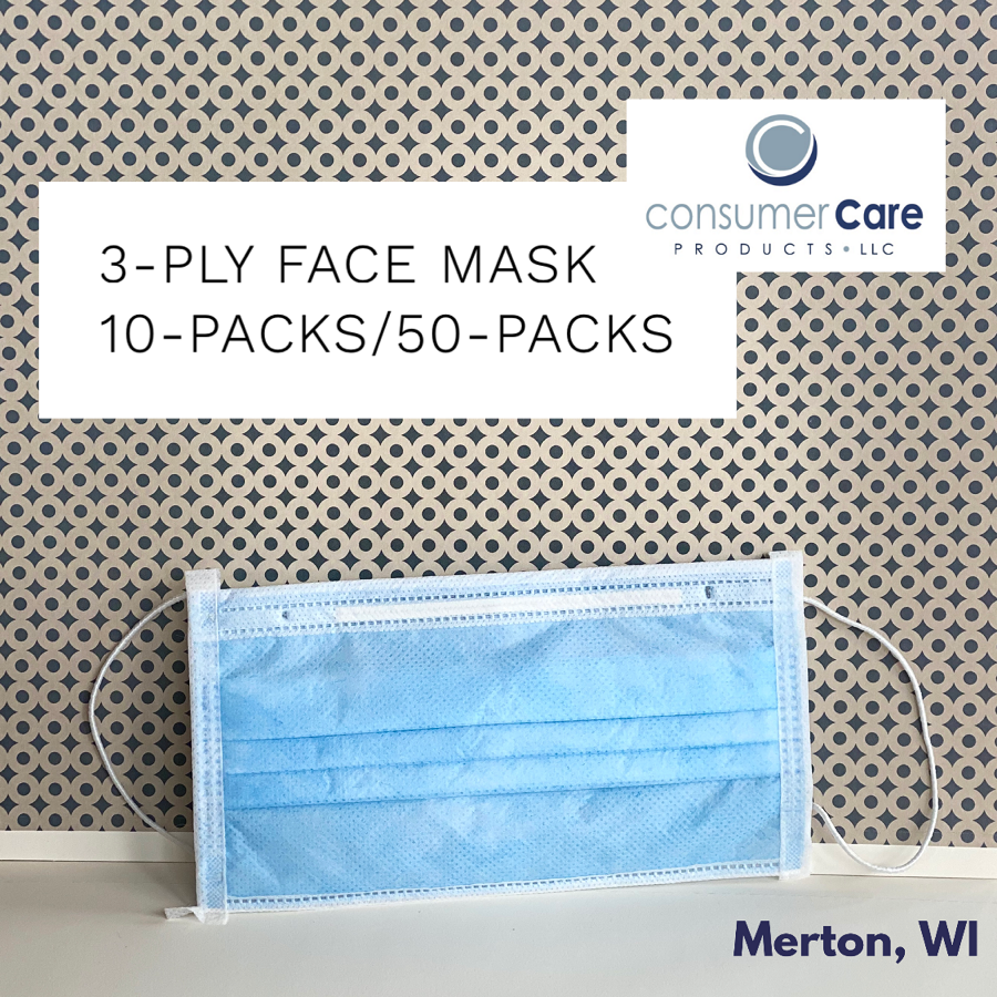 (Pack of 10/Box of 50) 3-Ply Disposable Surgical Mask **IN STOCK** (Pack of 10/Box of 50) 3-Ply Disposable Surgical Mask **IN STOCK**