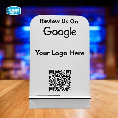 Engraved QR Code Review Signs