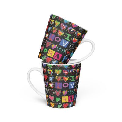 Vibrant I LOVE TO PRAY Latte Mug