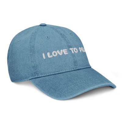 I LOVE TO PRAY "Youth" Denim Hat