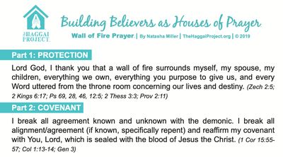 10 Wall of Fire Prayer Strategy 3 10 Wall of Fire Prayer Strategy 3"x5" Laminated Cards