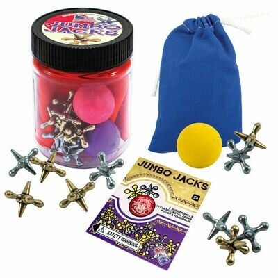 Jumbo Jacks Toy Jar with Color Canvas Pouch