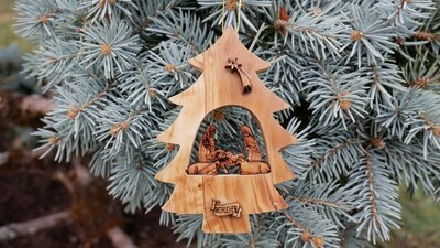 Olive Wood Christmas Ornament from Bethlehem