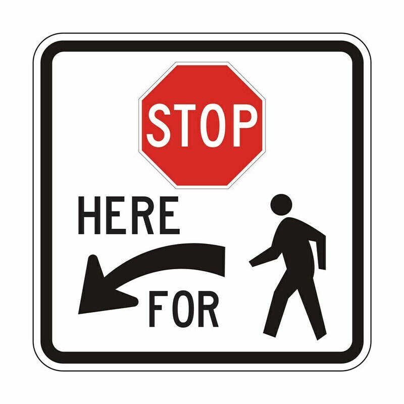 Standard Pedestrian Crossing - Left Arrow