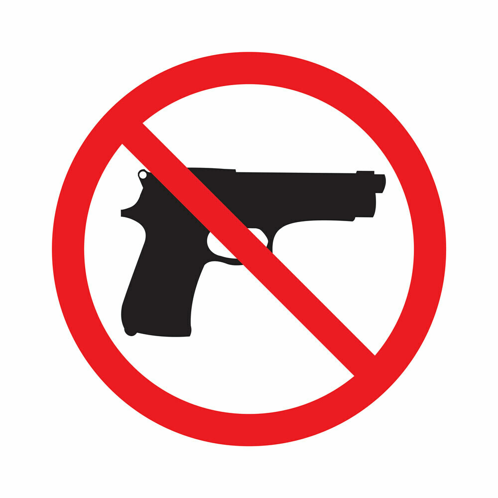 No Firearms Decal