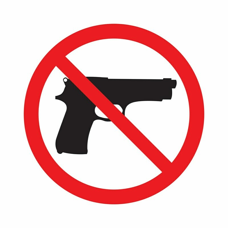 No Firearms Decal
