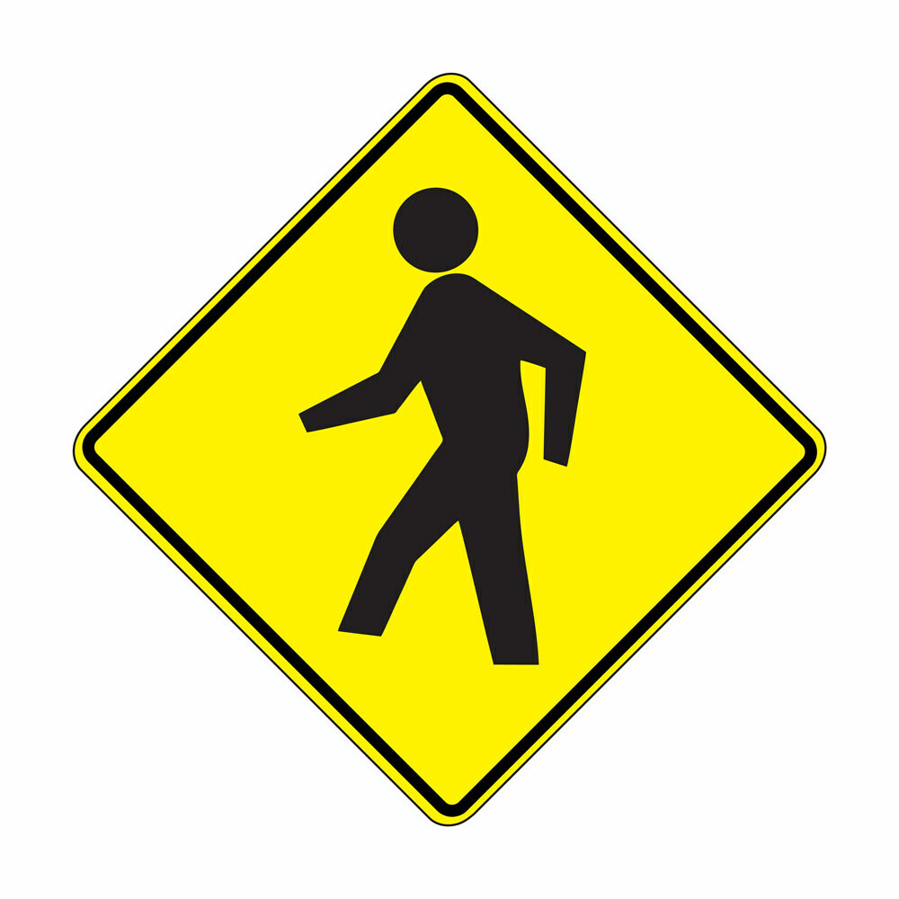 D.O.T. Pedestrian Sign