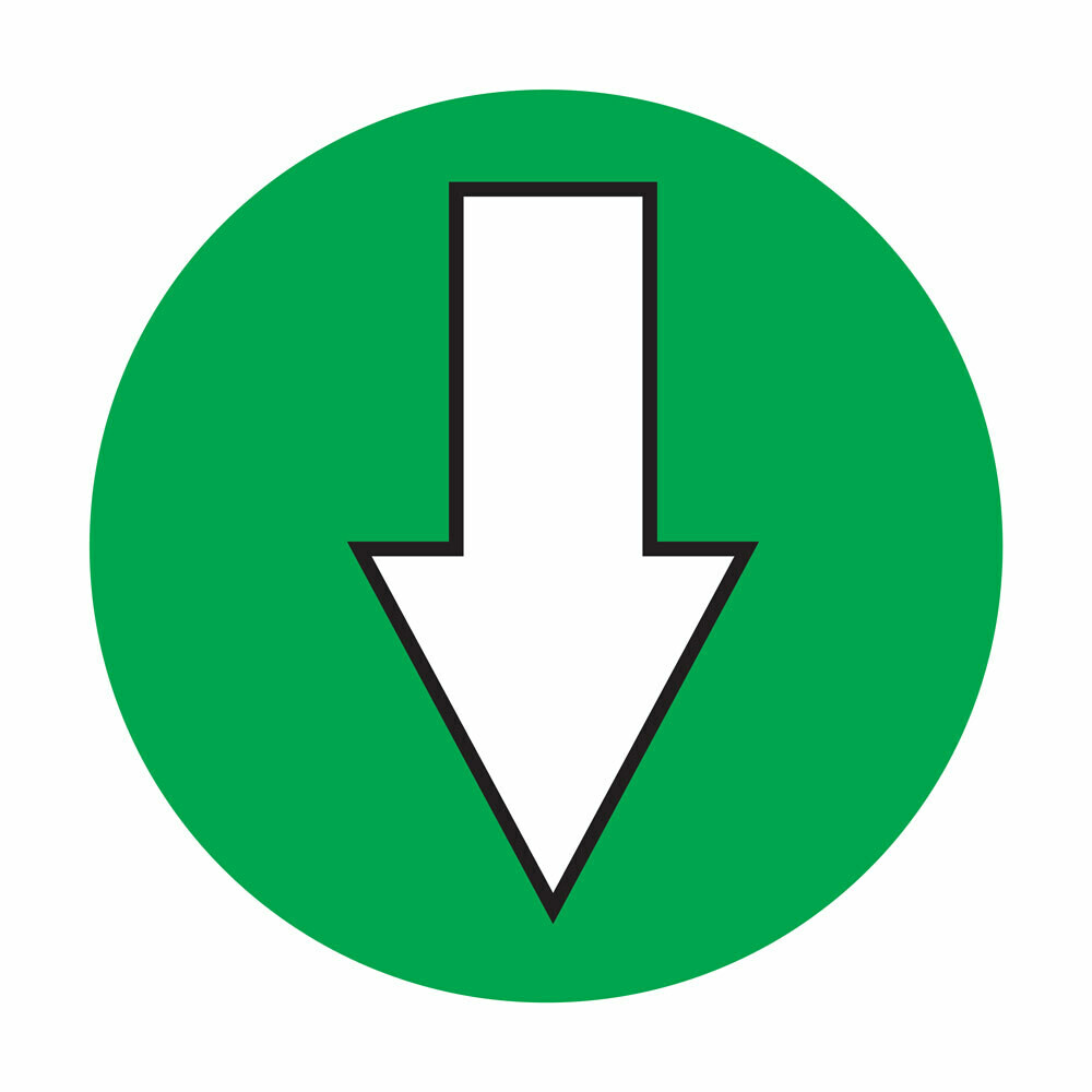 Floor Graphic Green Arrow