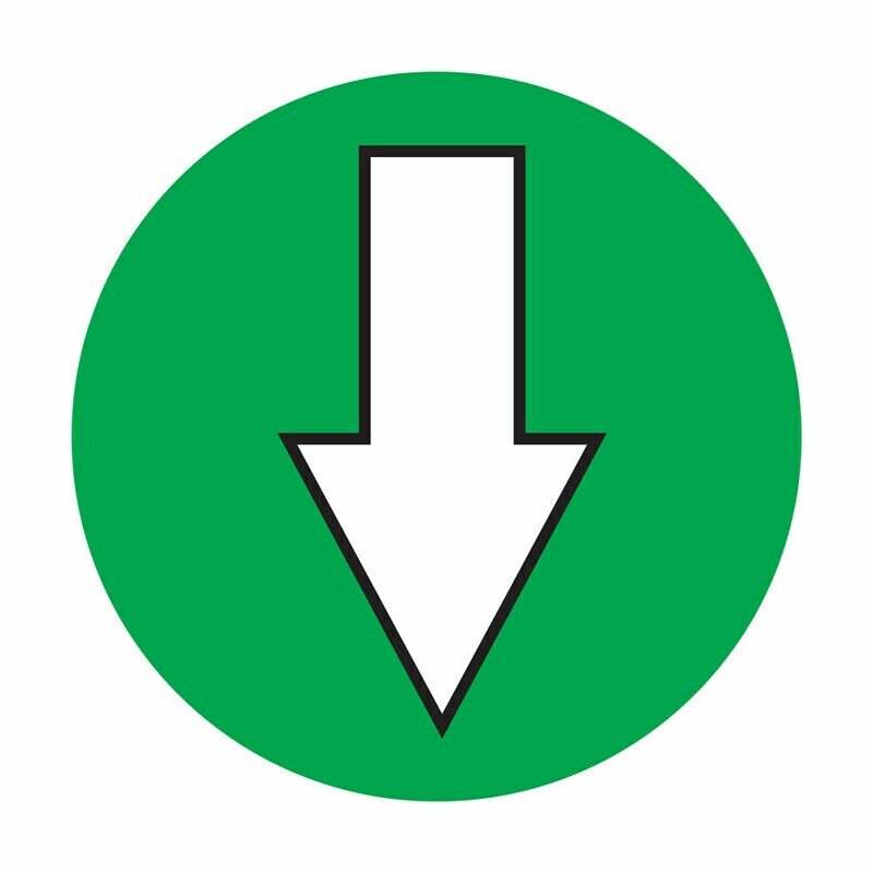 Floor Graphic Green Arrow