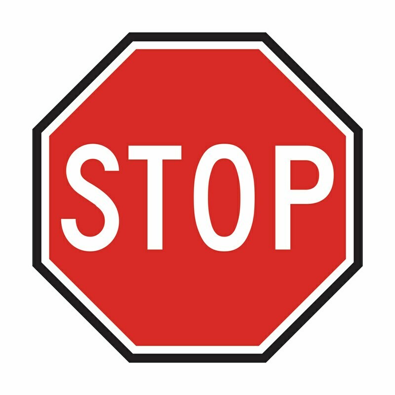 Floor Graphic STOP Sign